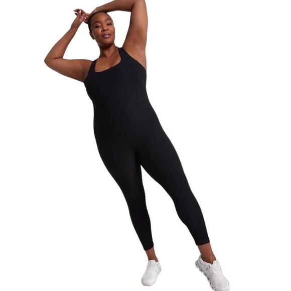 NWT Calia LustraLux Bodysuit Women XL Strappy Back Deep Aqua Blue Yoga $110 - Picture 14 of 15